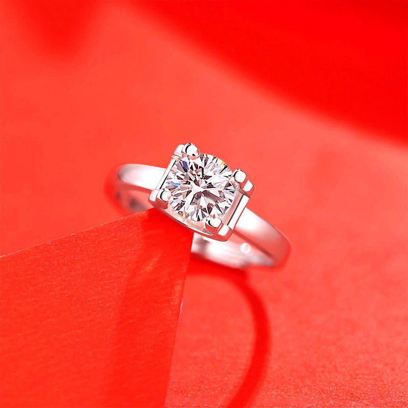 Imitation Moissan Diamond Ring