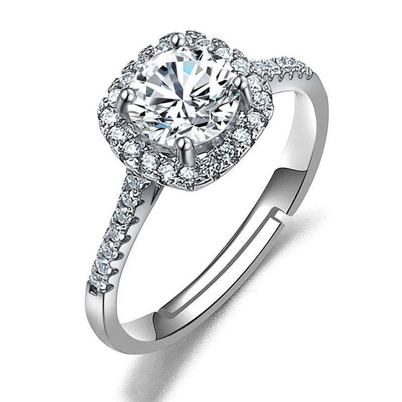 Imitation Moissan Diamond Ring