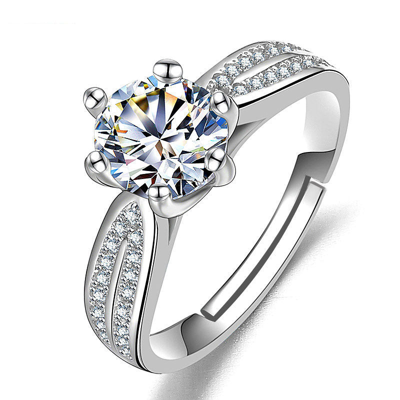 Imitation Moissan Diamond Ring