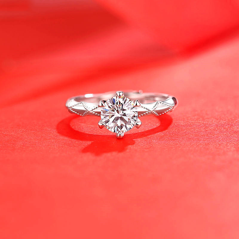 Imitation Moissan Diamond Ring