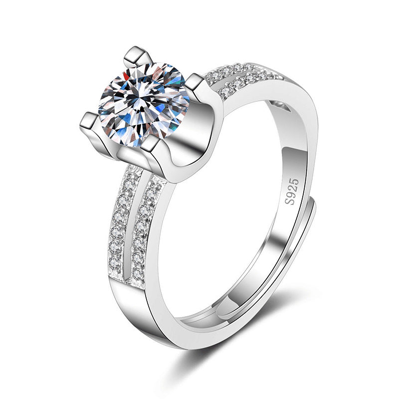 Imitation Moissan Diamond Ring