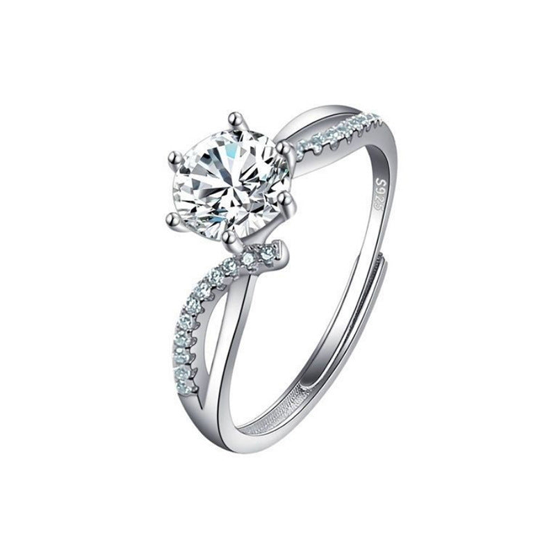 Imitation Moissan Diamond Ring