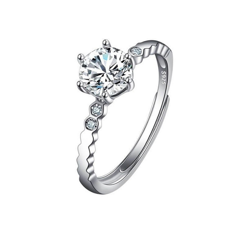 Imitation Moissan Diamond Ring