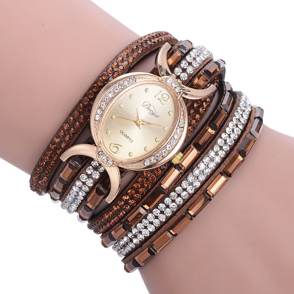 New Casual Rhinestone Watch Dress Ladies Bracelet Watch Analog Quartz Watch for Women - Jps collections