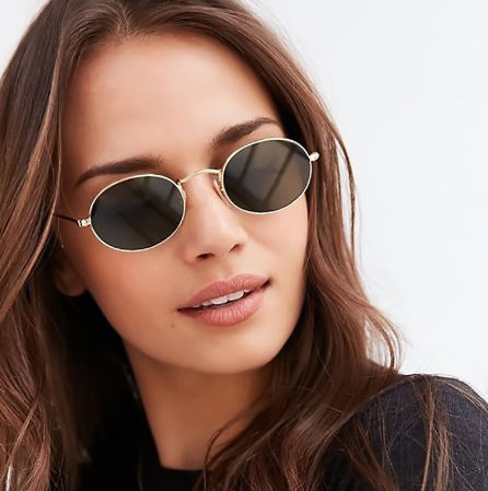 Fashion Women Sunglasses 2023 Famous Oval Sun Glasses Luxury Brand Metal Round Frames Black Small Cheap Eyewear - Jps collections