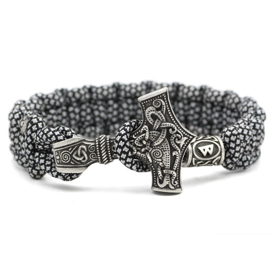 Vintage Thor's Hammer Braided Bracelet - Jps collections