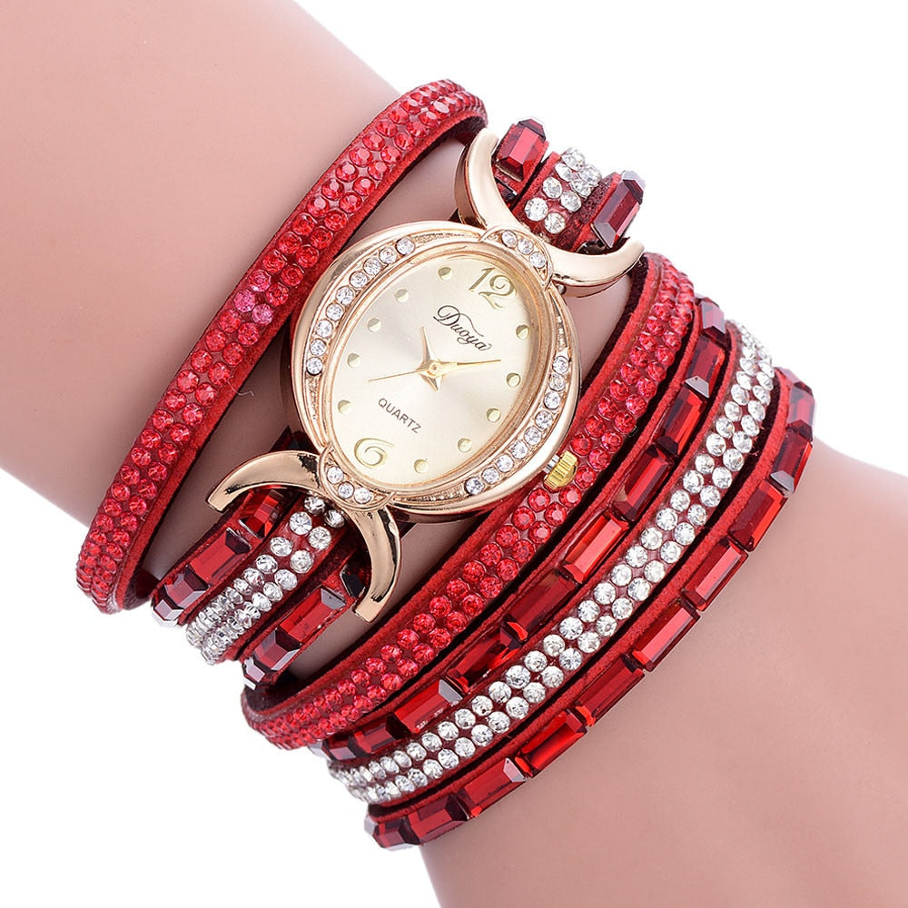 New Casual Rhinestone Watch Dress Ladies Bracelet Watch Analog Quartz Watch for Women - Jps collections