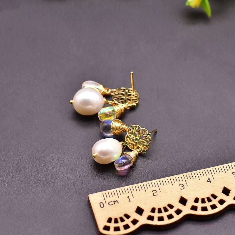 Original Natural Baroque Edison Pearl Earrings - Jps collections