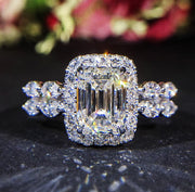 Princess Square Simulation Diamond Ring - Jps collections