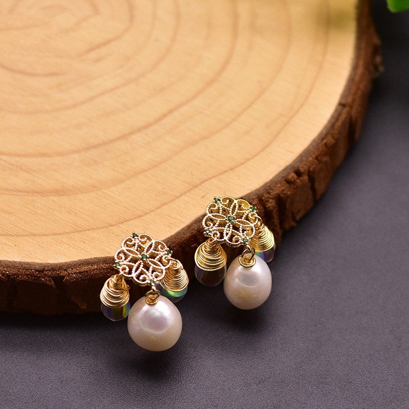 Original Natural Baroque Edison Pearl Earrings - Jps collections