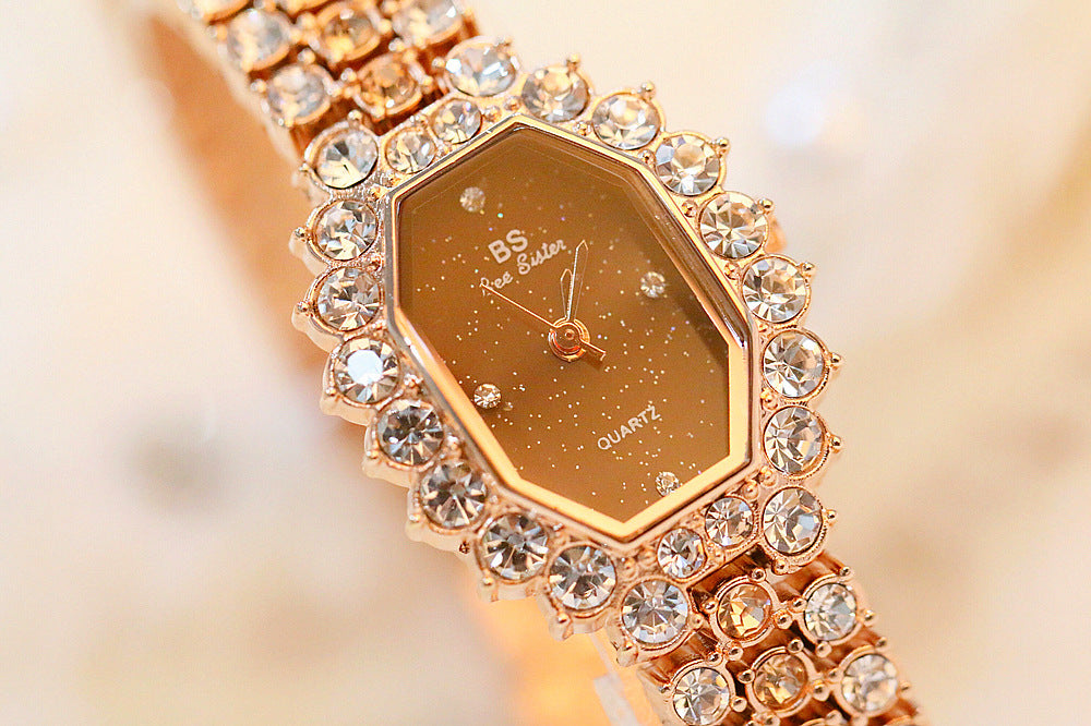 Luxury Full Diamond Steel Band Quartz Watch - Jps collections