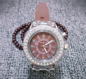 LED Luminous Watches Geneva Women Quartz Watch Women Ladies Silicone Bracelet Watches - Jps collections