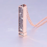 Retractable Three-dimensional Rod Pendant DIY Customized Name Diamond Necklace