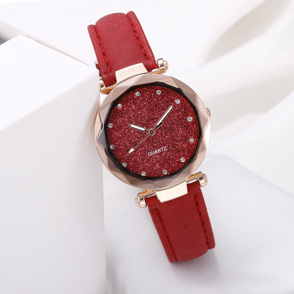 Leather Rhinestone Designer Watch