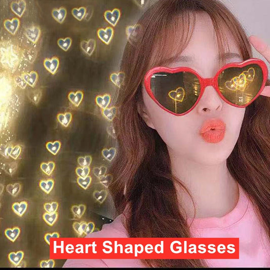 Heart-shaped Lights Become Love Special Effects Glasses Sunglasses - Jps collections