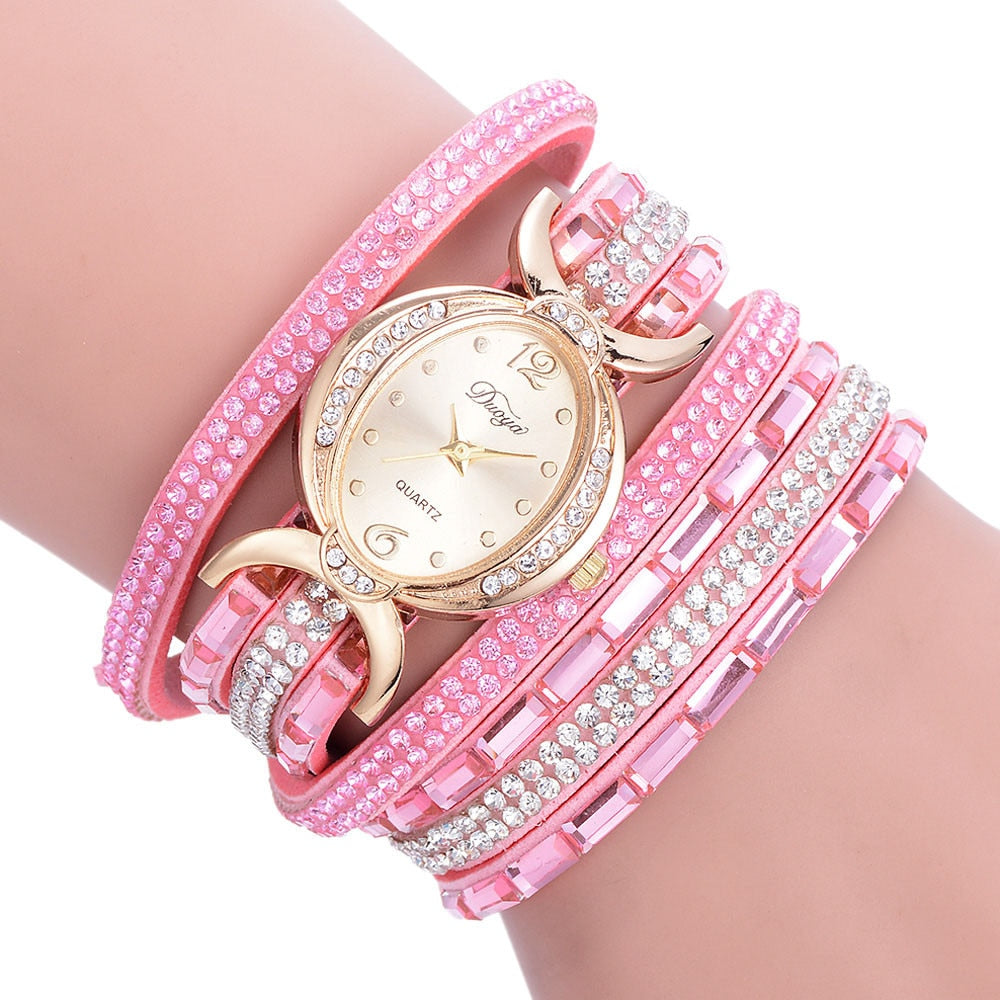 New Casual Rhinestone Watch Dress Ladies Bracelet Watch Analog Quartz Watch for Women - Jps collections