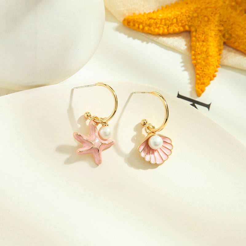 Shell pearl earrings - Jps collections