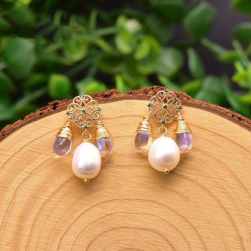 Original Natural Baroque Edison Pearl Earrings - Jps collections