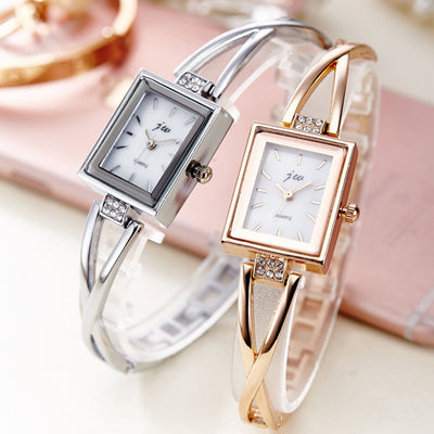 Women's Fashion Electronic Retro Waterproof Steel Band Student Bangle Bracelet Watch - Jps collections