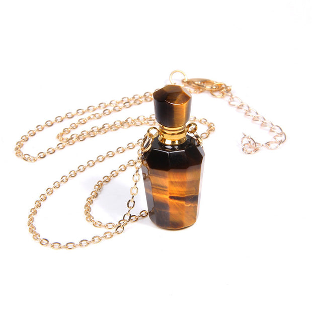 Perfume bottle crystal pendant necklace - Jps collections