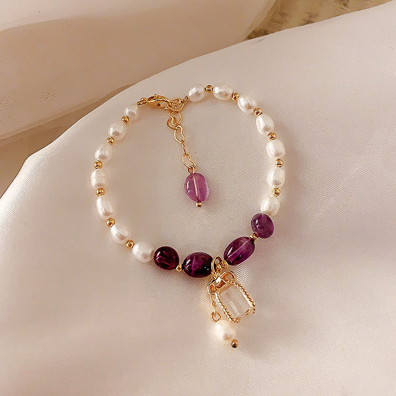 Transfer Flourishing Peach Blossom Baroque Pearl Bracelet - Jps collections