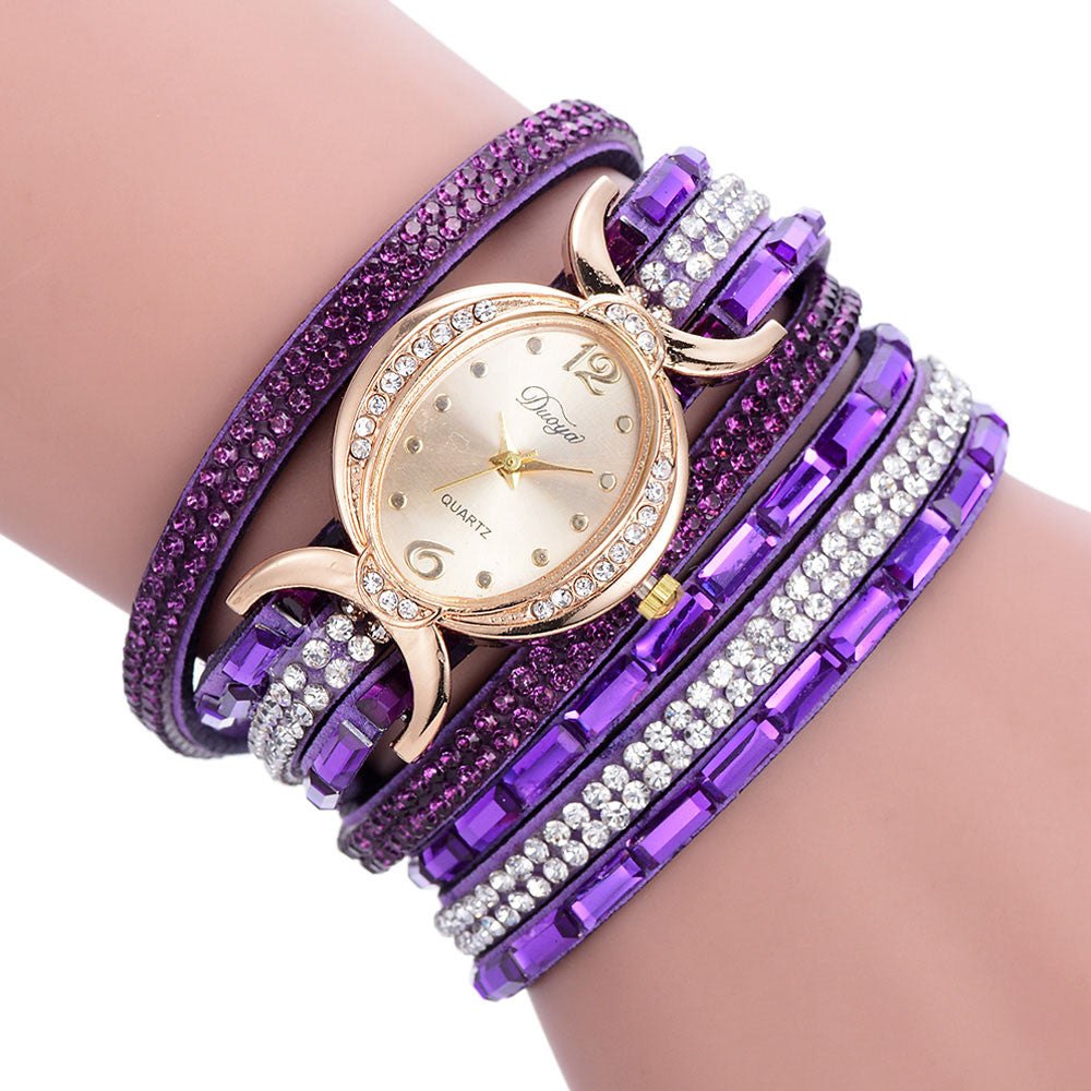 New Casual Rhinestone Watch Dress Ladies Bracelet Watch Analog Quartz Watch for Women - Jps collections