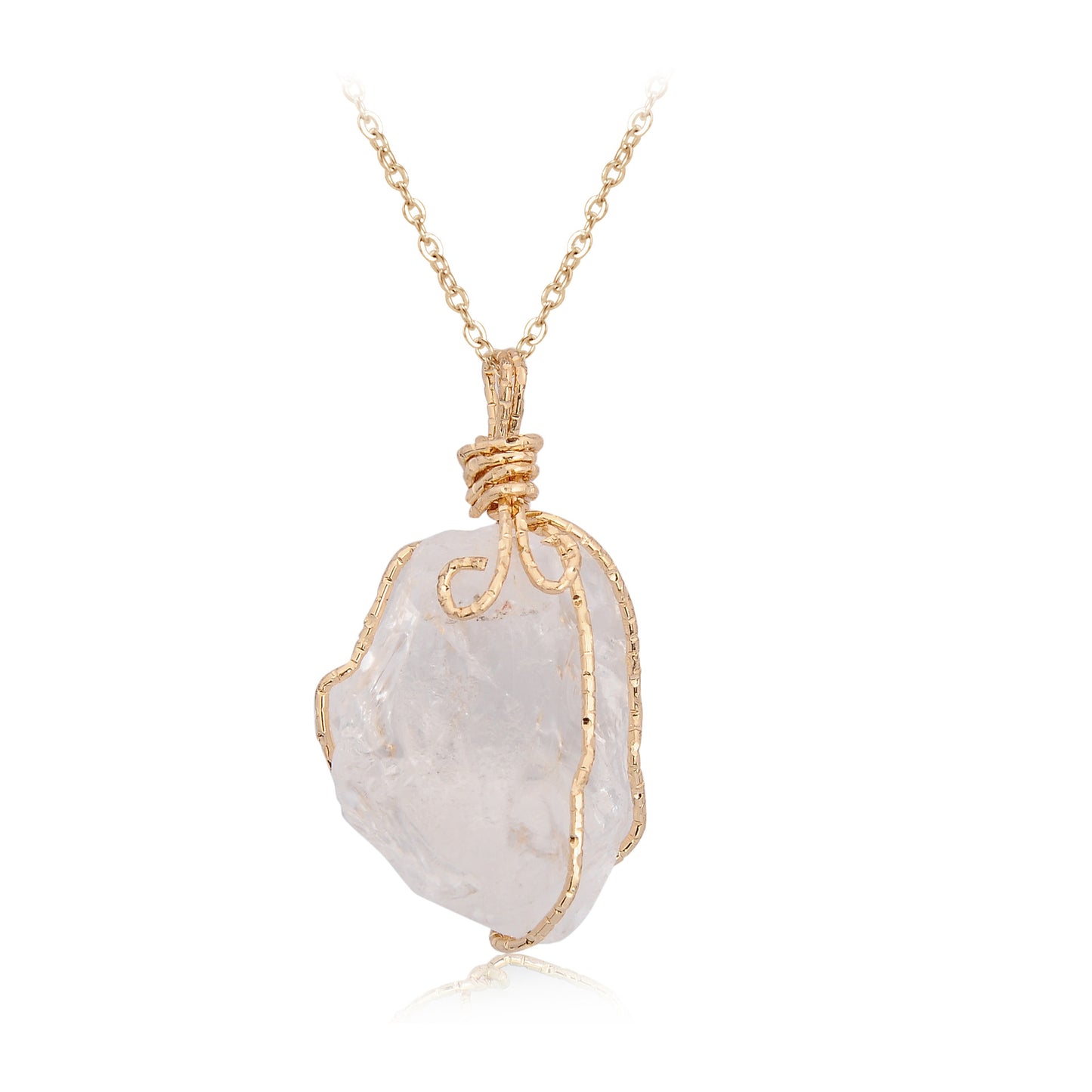 Natural stone pendant necklace - Jps collections