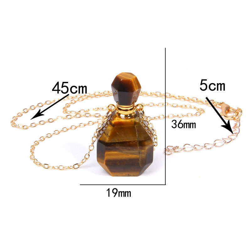 Perfume bottle crystal pendant necklace - Jps collections