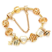 European and American fashion alloy gold-plated DIY hardworking bee ladies bracelet jewelry - Jps collections