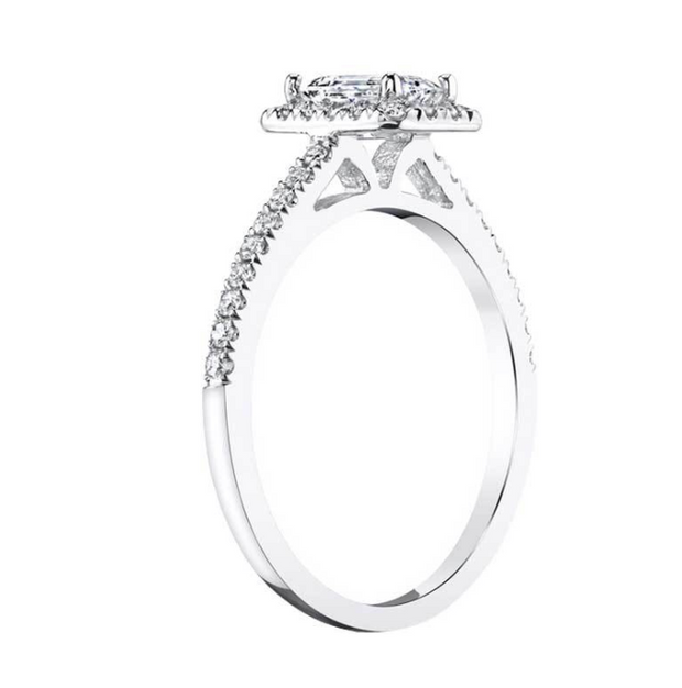 Diamond-encrusted ladies ring Flat cut diamonds Diamond ring Jewelry - Jps collections