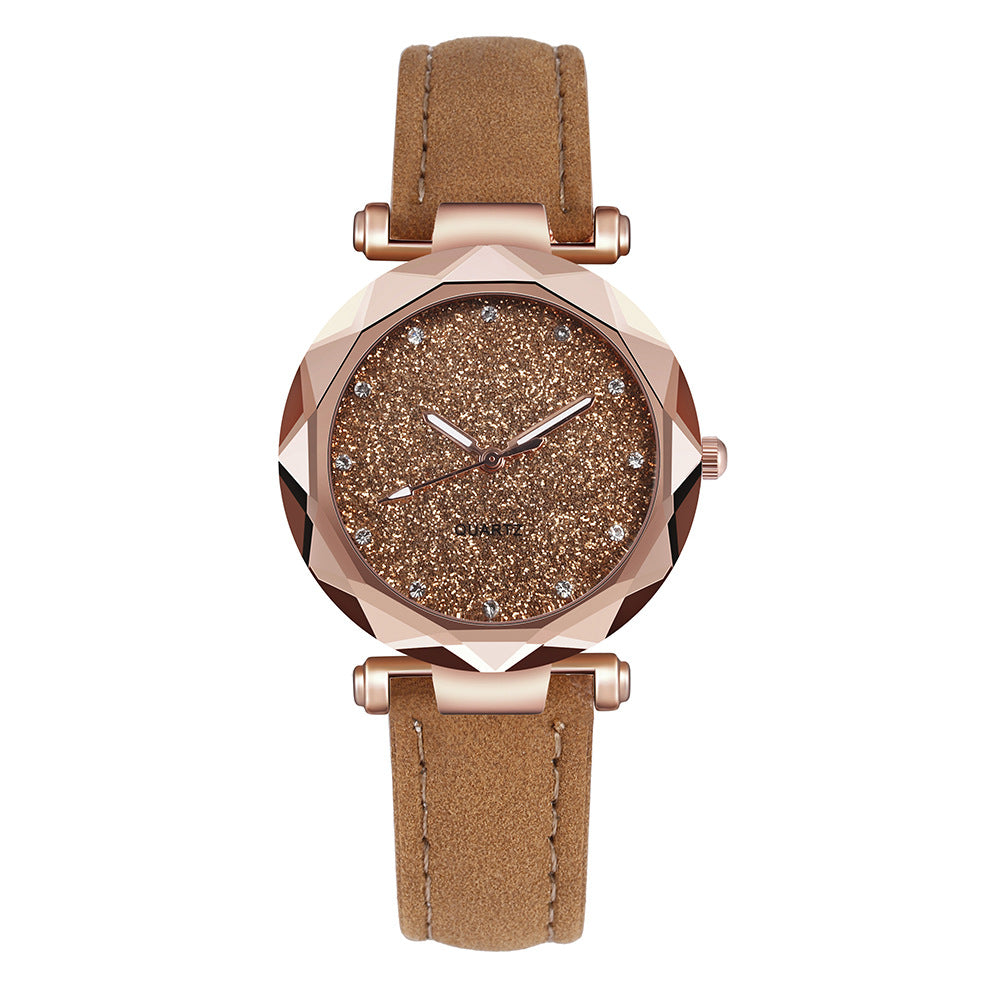 Leather Rhinestone Designer Watch