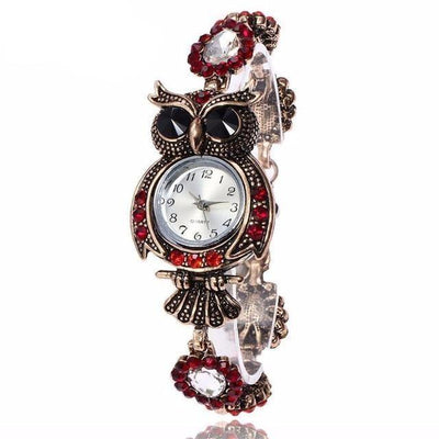 Elegant Vintage Stainless Steel Quartz Owl Shaped Wrist Watch For Women - Jps collections