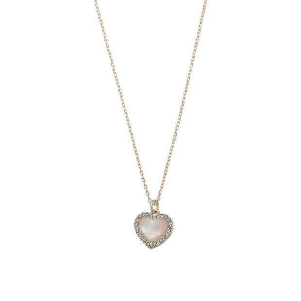 Love Opal Pendant Necklace Clavicle