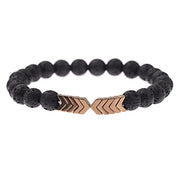 Purple Arrow Men and Women Natural Stone Bracelet Volcanic Stone Magnet Bracelet - Jps collections