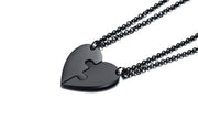 Titanium Steel Heart-Shaped Friendship Pendant Two-Piece Jewelry - Jps collections