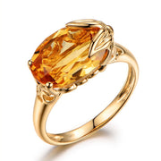 Engagement Ring Citrine Gemstone Ring - Jps collections