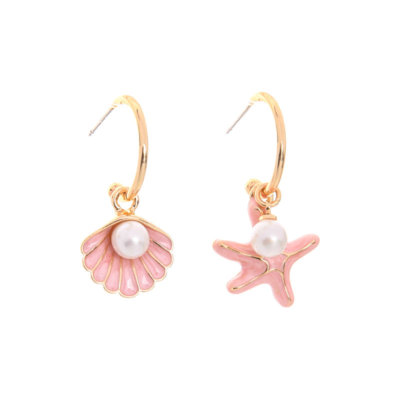 Shell pearl earrings - Jps collections