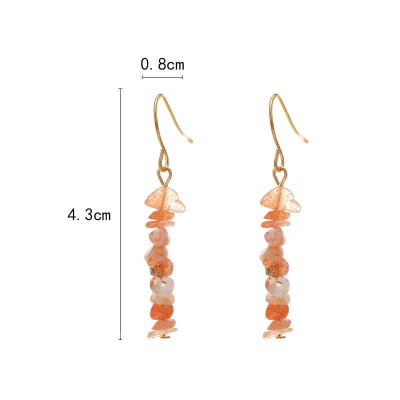 New Natural Crystal Stone Women's Earrings - Jps collections