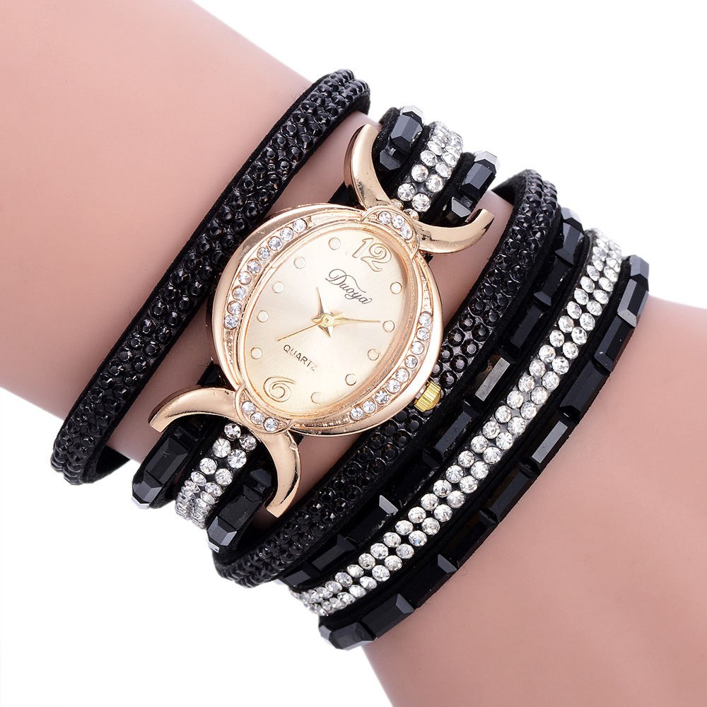 New Casual Rhinestone Watch Dress Ladies Bracelet Watch Analog Quartz Watch for Women - Jps collections