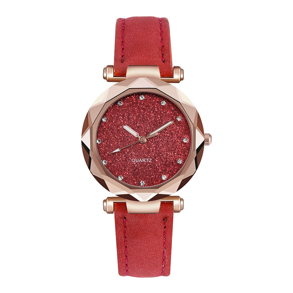 Leather Rhinestone Designer Watch