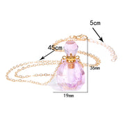 Perfume bottle crystal pendant necklace - Jps collections