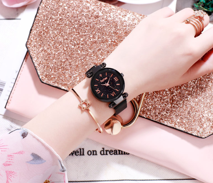 Star lazy magnet buckle quartz watch - Jps collections