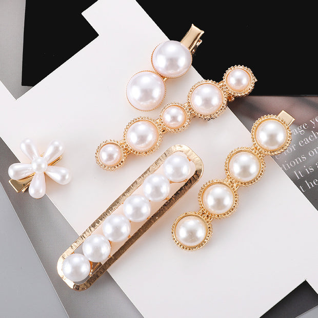 Slip-on Pearl Bow Hair Clip - Jps collections