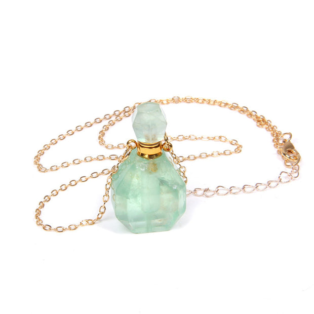 Perfume bottle crystal pendant necklace - Jps collections