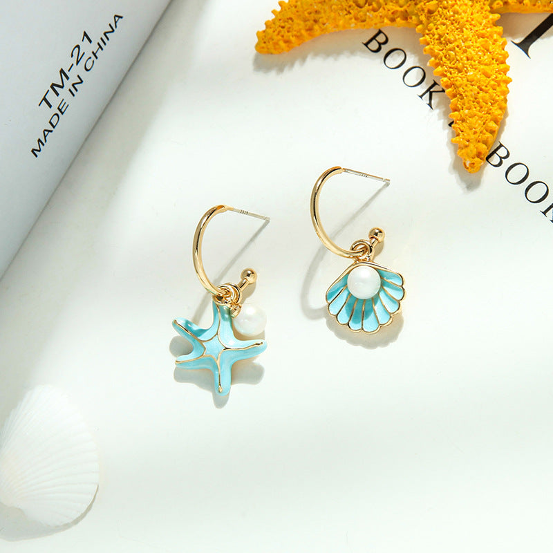 Shell pearl earrings - Jps collections