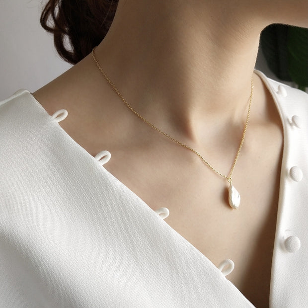 Pearl pendant necklace - Jps collections