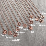 Round zodiac necklace