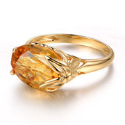 Engagement Ring Citrine Gemstone Ring - Jps collections