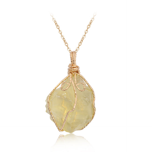 Natural stone pendant necklace - Jps collections