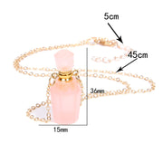 Perfume bottle crystal pendant necklace - Jps collections